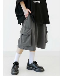 minsobi | ピグメントスウェットバミューダパンツ(カーゴパンツ)