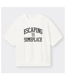 GU | スウェT(5分袖)XXL(Tシャツ/カットソー)