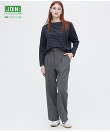 UNIQLO | タックワイドパンツ 丈標準 M(スラックス)