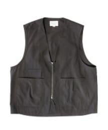 STILL BY HAND | コットン ナイロン タイプライターベスト(ベスト)