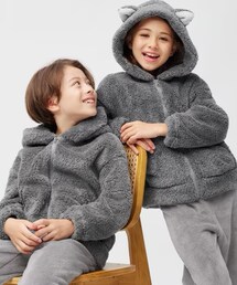 GU | マシュマロフィールパーカーセット(キャット) 150   kids男女兼用(ルームウェア/パジャマ)