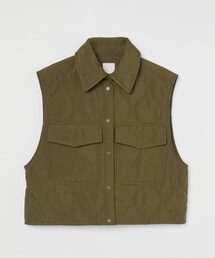 H&M | キルティングベスト(XL)(ミリタリージャケット)