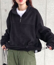 klee | ハーフジップフリースパーカー(トップス)