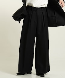 YUUGA | レディース ワイドスラックス セットアップ weaners wool collection 20-10-SU-01(スラックス)