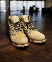RED WING | Red Wing "8167" Classic Round Plane Toe Hawthorne Abilene Roughout size:7.5D Vibram#1136 honey(ブーツ)