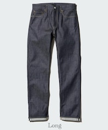 UNIQLO | UNIQLO セルビッジレギュラーフィットストレートジーンズ（オンライン限定 丈長め84cm）size:W33(デニムパンツ)