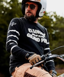 AGE OF GLORY | AGE OF GLORY エルシノア グランプリ ウォッシュブラック/エクリュ size:L(Tシャツ/カットソー)