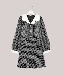 evelyn | ビジューツイード襟OP(ワンピース)