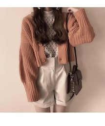 GRL | Vネックローゲージニットカーディガン(カーディガン/ボレロ)