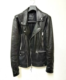 ZARA MAN | セカストで9,800円 シープスキン素材　　サイズ42　パキジャン(ライダースジャケット)