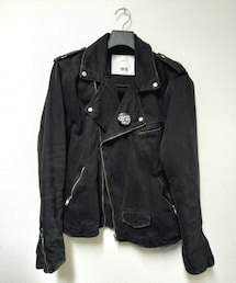 ZARA MAN | メルカリで3600円　デニムライダース(ライダースジャケット)