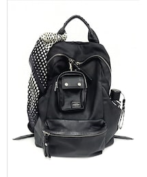 cornelian taurus by daisuke iwanaga | tower Ruck –Linen×Steer Leather Black 約2万円(バックパック/リュック)