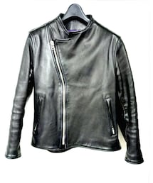 BRUNABOINNE | ヤフオクで54000円　アランジャケット　ホースハイドベジタブルタンニン鞣し　15AW 裏地が可愛い。(ライダースジャケット)