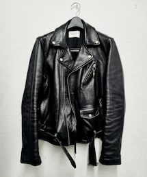 beautiful people | ヴィンテージレザーライダースジャケット（Vintage Leather Riders Jacket）190 メルカリで5万円
(ライダースジャケット)