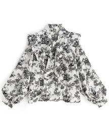 GRL | トワルドジュイ柄ボウタイフリルブラウス(シャツ/ブラウス)