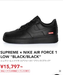 Supreme  | SUPREME × NIKE AIR FORCE 1 LOW "BLACK/BLACK"(スニーカー)
