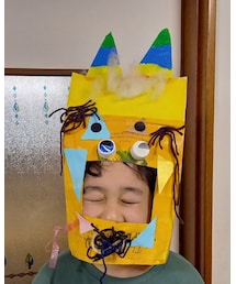 弟が作った鬼のお面で鬼に扮する兄🥺✨ | ラッピングキット