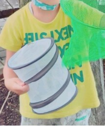 ダイソーで売り切れまくってるメッシュの虫かご❗ | 折り畳みできて、持ち運びに便利だよ！(アウトドア/スポーツ)