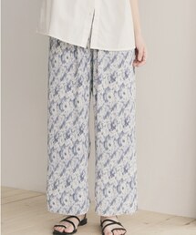 MEIER.Q | 潑墨印花細摺寬褲(チノパンツ)