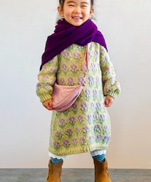 Handmade | 花柄 ニットワンピース(ワンピース)