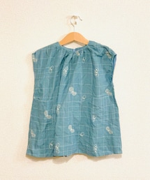 mina perhonen | フレンチスリーブワンピース(生地:mina perhonen)(ワンピース)