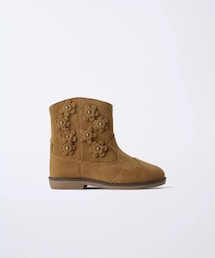 ZARA | レザーラスティックブーツ(ブーツ)