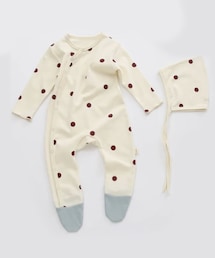 PETIT KID | ドット ロンパース&ボンネットハット(ママ＆ベビー)