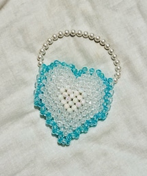 Handmade | Beads heart hand bag(ハンドバッグ)