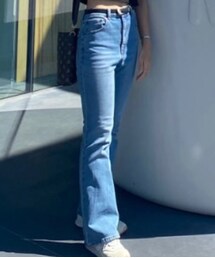 GU | フレアジーンズ 63 blue(デニムパンツ)