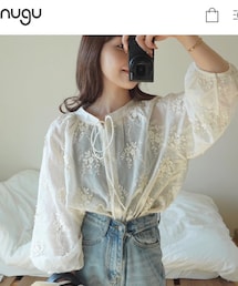 nugu | フラワーパターンブラウス(シャツ/ブラウス)