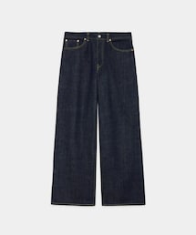 marka | 【PARKING別注】オーガニックコットン 13.5oz セルビッチデニム / ワイドレッグジーンズ, Indigo  size 1(デニムパンツ)