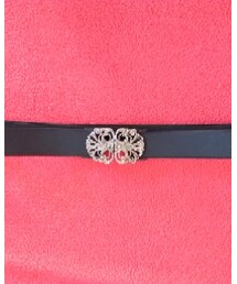 Blacky Blucky | 黒のベルト 銀のバックル(ベルト)