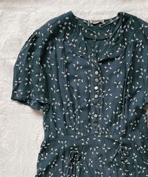 VINTAGE | 1930s〜 USA vintage rayon dress(シャツワンピース)