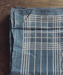 antique | Before 1880s  France, indigo linen scarf.(ファッション雑貨)