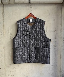 South2 West8 | 2024aw Quilted CN Vest - Nylon Ripstop - Black(ベスト)