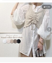 JUNOAH✖︎高野軍曹 ボリューム袖シアーシャツ販売中 | その他
