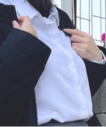 UNIQLO | レーヨンブラウス　00ホワイト　Ｌサイズ(シャツ/ブラウス)