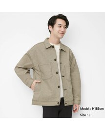 GU | ・シェフジャケット(チェック)(セットアップ可能)・2999円・XL(ジャケット/アウター)