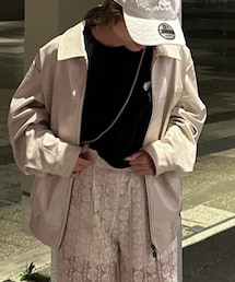 muguet | heart pocket leather jacket - IVORY(ジャケット/アウター)