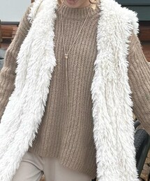 GU | パフィータッチローゲージクルーネックセーター(長袖)(ニット/セーター)