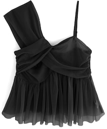 GRL | アシンメトリーチュールペプラムキャミビスチェ[tw1142](トップス)