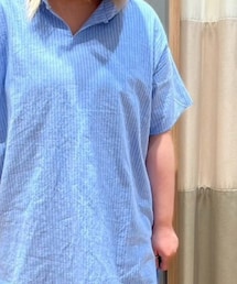 【クールコットン】柄アソートスキッパーチュニック | トップス