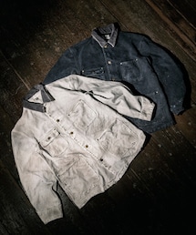 M | M / hand work used wash duck chore coat(カバーオール)