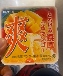 甘味バカ一代👊 | ロッテアイスの定番〝爽〟の『とろける濃厚完熟マンゴー』味。美味いんだが、タイ🇹🇭で飽きるほどマンゴーを食べた私から言わせれば、『濃厚完熟』という程ではない。あっさり目。(その他)