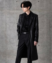 PANERO | “LEATHER LONG COAT” レザーロングコート (チェスターコート)