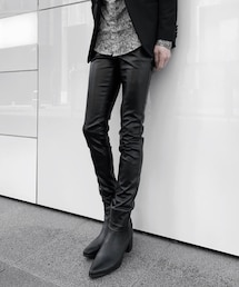 PANERO | "SYNTHETIC LEATHER SKINNY" レザースキニーパンツ(その他パンツ)