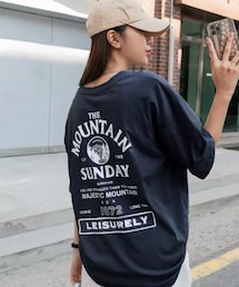 SHEIN | DAZY レター グラフィック ドロップショルダー Tシャツ オーバーサイズ サマー(Tシャツ/カットソー)
