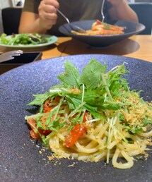ランチはパスタ🍝 | 水菜とタコとトマトの最高生パスタ♡(その他)