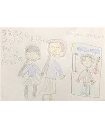 映画デートの絵🎬💕 | 映画デートした時の絵をSARAが描いてくれました🥹　　桜井さんもいる🥺💓(その他)