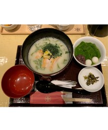 抹茶大好き💚 | 茶そば白味噌仕立て🍜 & 抹茶ゼリィ💚 2人でシェアして食べました😋(その他)